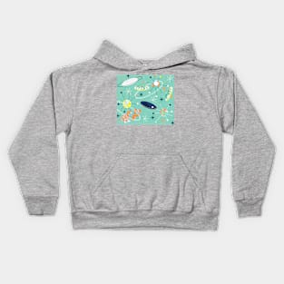 Flying Saucers Very Retro Atomic Abstract Kids Hoodie